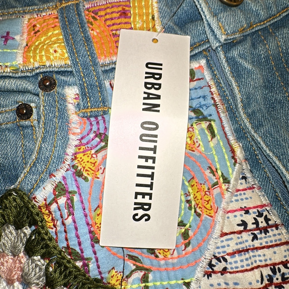 BDG Multicolor Patchwork Flare Jeans